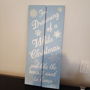 Blue and White Christmas Wall Art